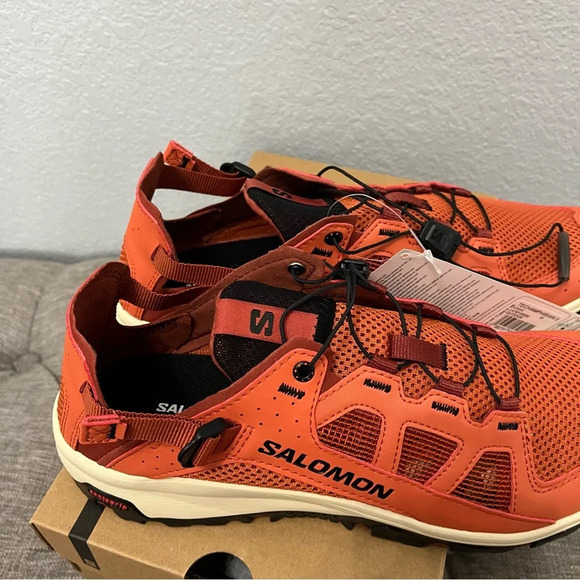 NEW Solomon Techamphibian 5 Low Top Sneakers Spice Route Burnt Henna Black-9 - Picture 2 of 9